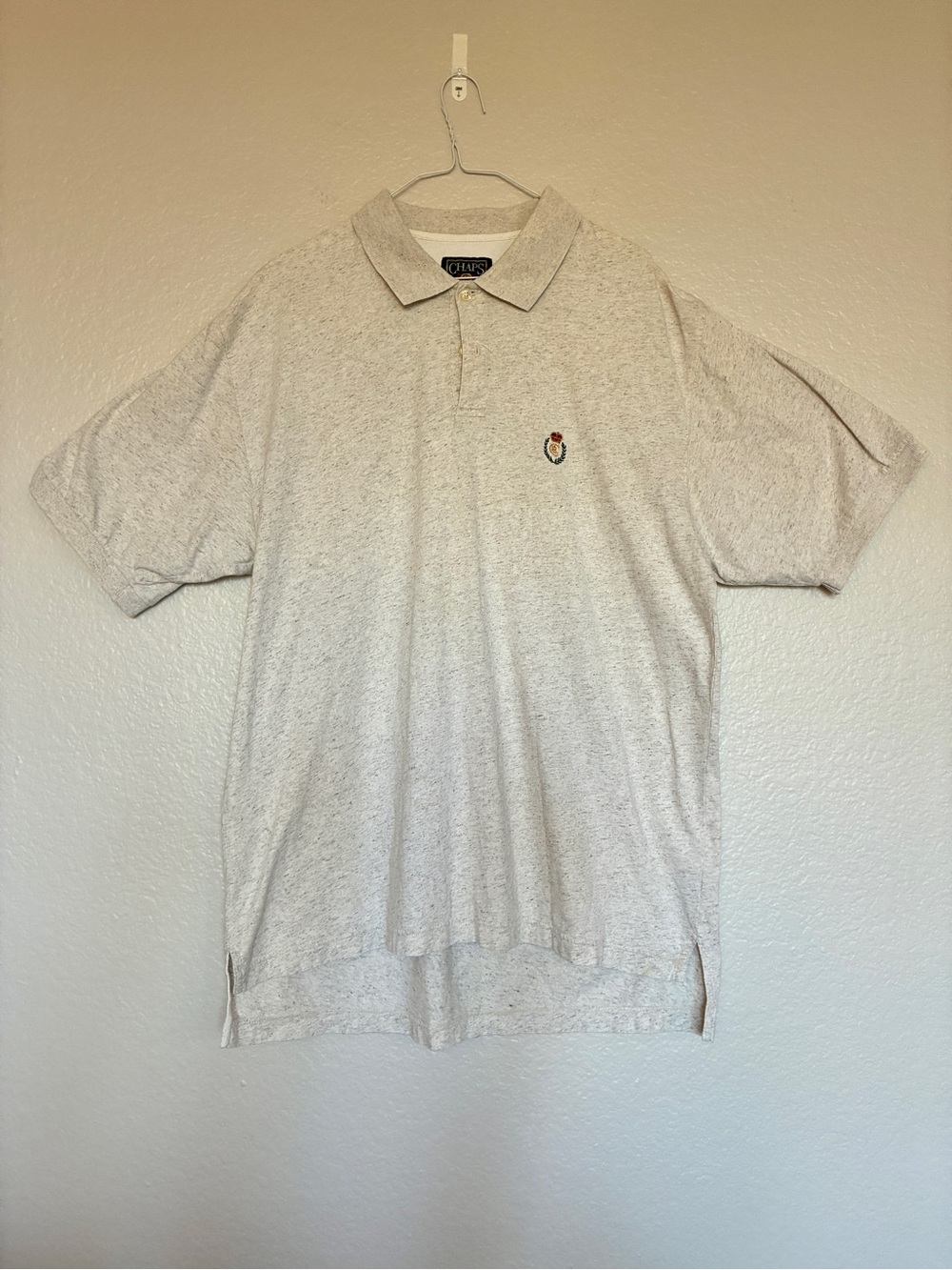 Ralph Lauren Light Heather Gray Polo Shirt with Crest
